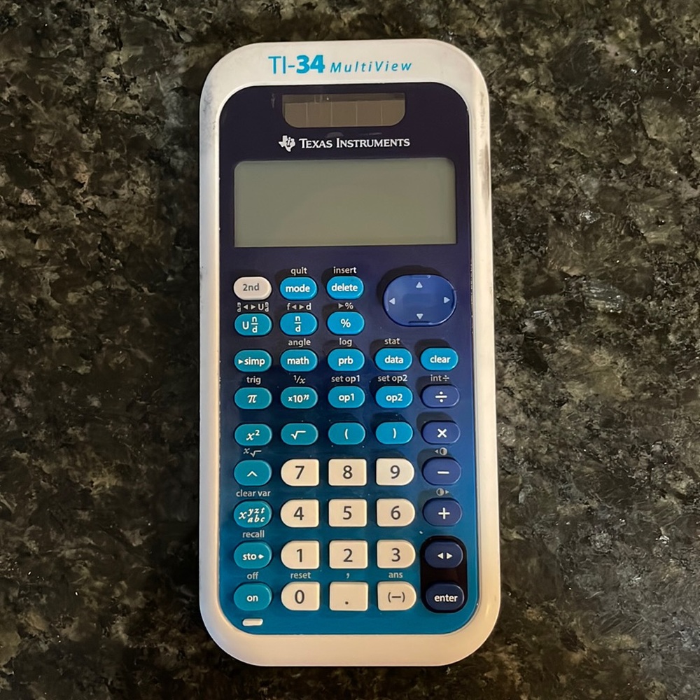 Texas Instruments MultiView TI-34 16 Digit Scientific Calculator, Blue/White